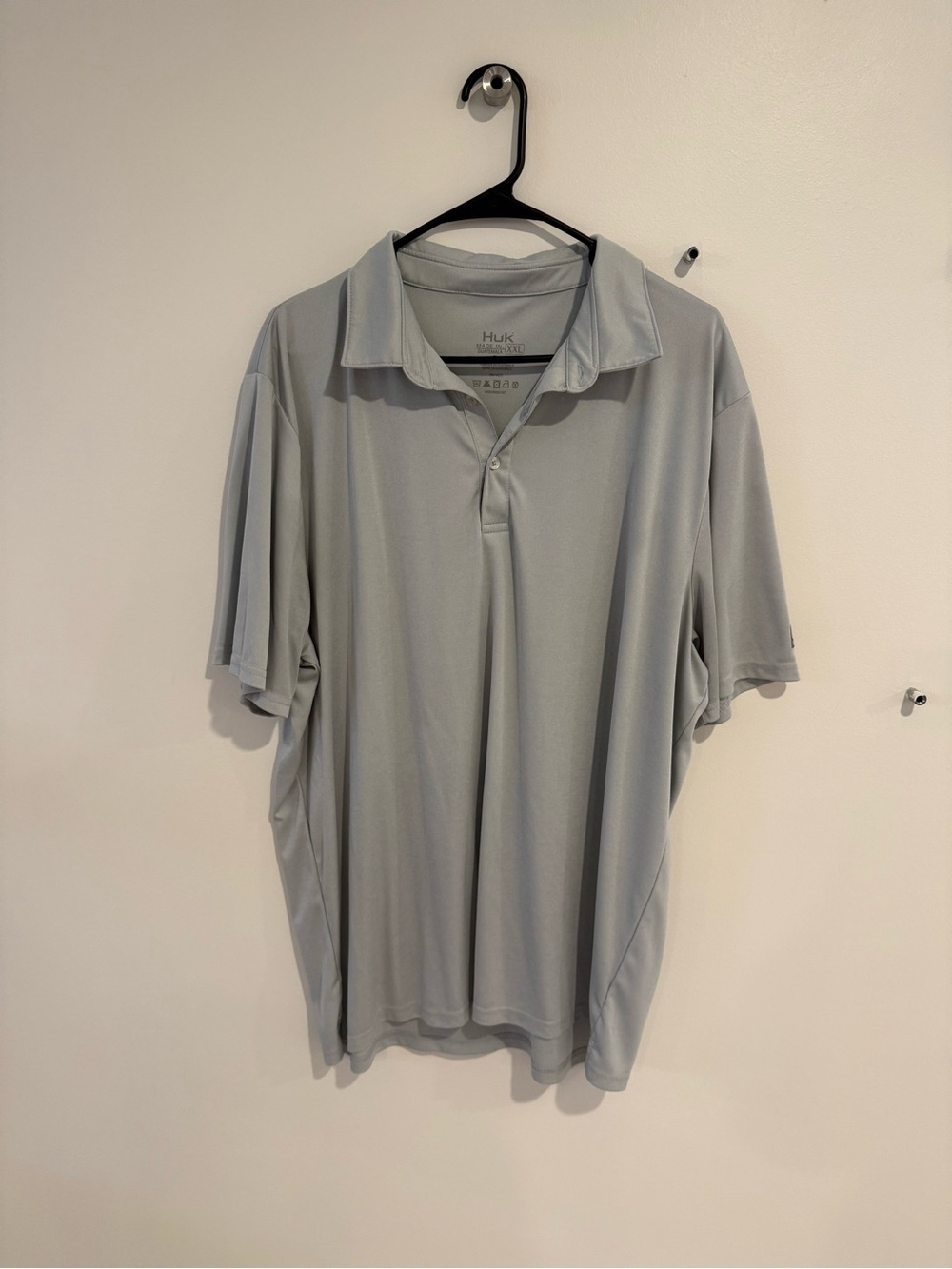 Huk Men's Light Gray Performance Polo